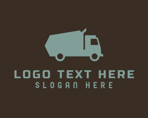 Trucker - Dump Truck Transportation logo design