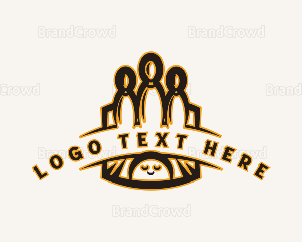 Bowling Bowl Pin Logo