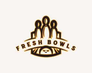 Bowling Bowl Pin logo design