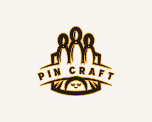 Pin - Bowling Bowl Pin logo design