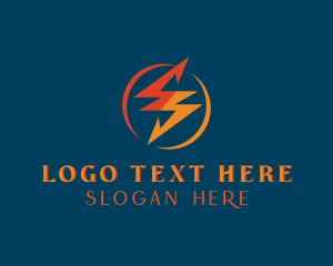 Zip - Lightning Bolt Electric logo design