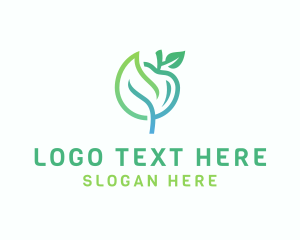 Grocer - Organic Leaf Apple logo design