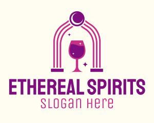 Spirits - Pink Lunar Festival WIne logo design