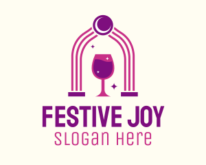 Pink Lunar Festival WIne logo design