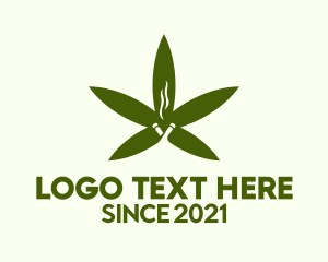 Hemp - Organic Cannabis Smoke logo design