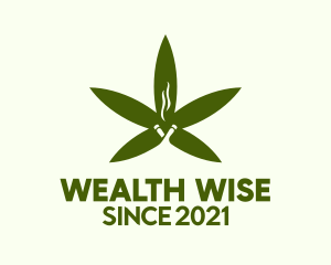 Herbal Medicine - Organic Cannabis Smoke logo design