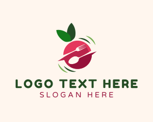 Plate - Fruit Food Utensils logo design