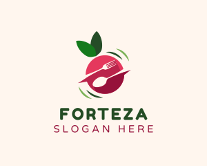 Fruit Food Utensils logo design