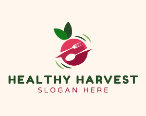 Nutrition - Fruit Food Utensils logo design