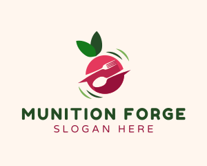 Fruit Food Utensils logo design