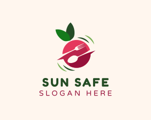 Fruit Food Utensils logo design