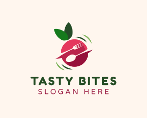 Food - Fruit Food Utensils logo design