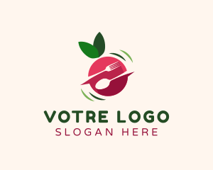 Fruit Food Utensils logo design