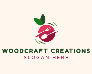 Fruit Food Utensils logo design