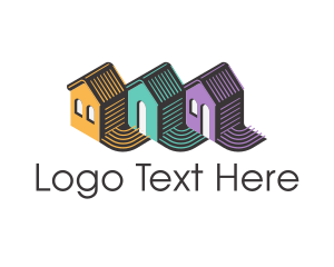 Neighborhood - House Trio Real Estate logo design