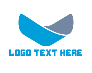 Letter V - Blue Letter V logo design