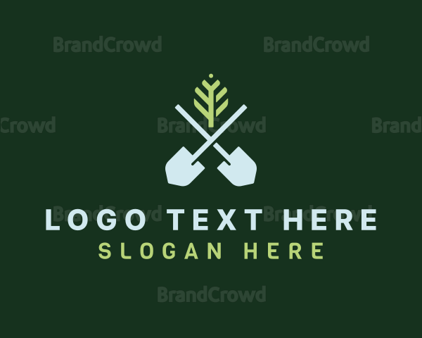 Lawn Shovel Landscaping Logo