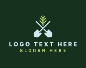 Lawn Care - Lawn Shovel Landscaping logo design
