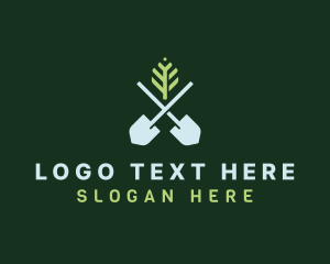 Lawn Shovel Landscaping Logo