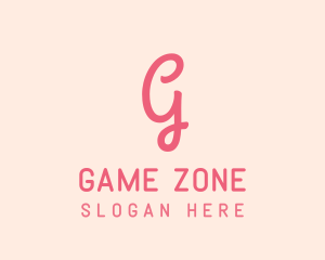 Pink Feminine Letter G logo design