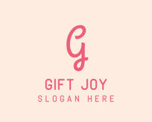 Pink Feminine Letter G logo design