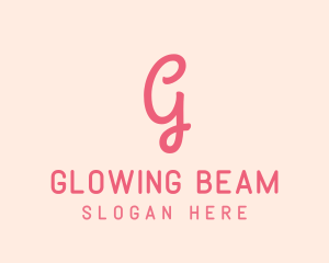 Pink Feminine Letter G logo design