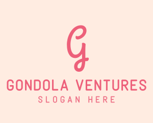 Pink Feminine Letter G logo design