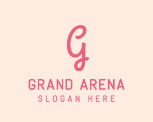 Pink Feminine Letter G logo design