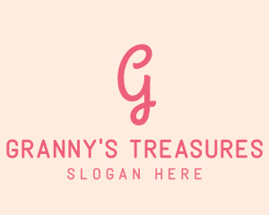 Pink Feminine Letter G logo design