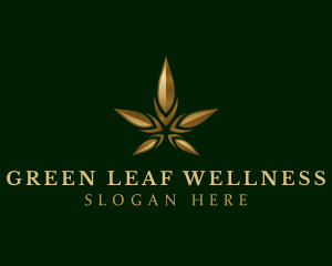 Cbd - Gold Marijuana Weed logo design