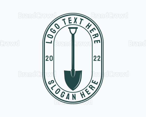 Gardener Shovel Tool Logo