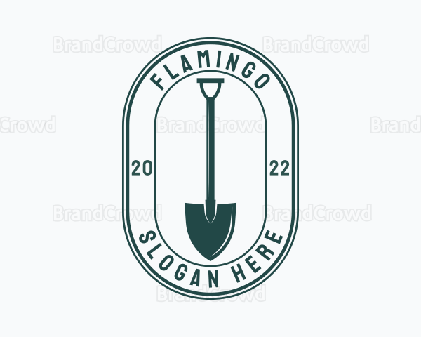 Gardener Shovel Tool Logo