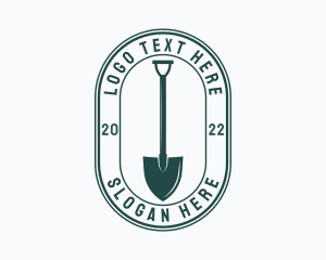 Gardener Shovel Tool Logo