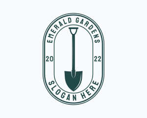 Gardener Shovel Tool logo design