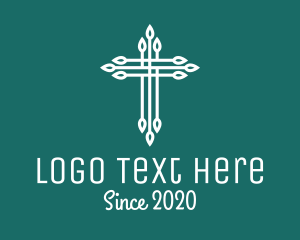 Stripe - Elegant Christian Cross logo design