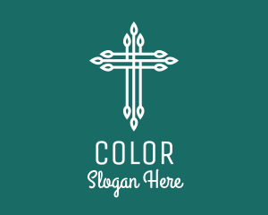 Elegant Christian Cross  Logo