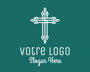 Elegant Christian Cross  Logo