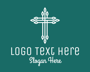 Elegant Christian Cross  Logo