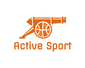 Player - Basketball Cannon Artillery logo design