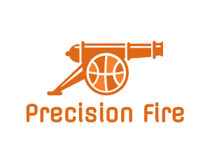 Basketball Cannon Artillery logo design