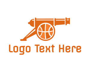 Orange Orange - Basketball Cannon Artillery logo design
