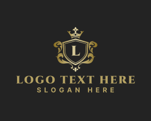 Luxury Ornate Crown Crest logo design