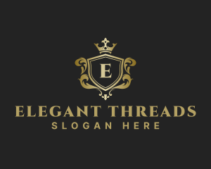 Luxury Ornate Crown Crest logo design