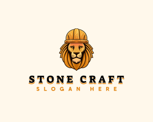 Lion Hard Hat Construction logo design