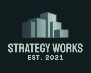 Commercial District Building logo design