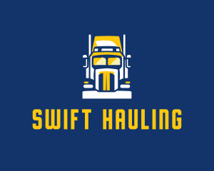 Hauling - Trailer Truck Cargo logo design