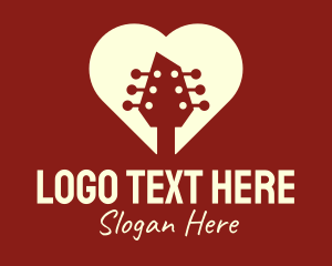 Love Song - Guitar Romantic Heart logo design