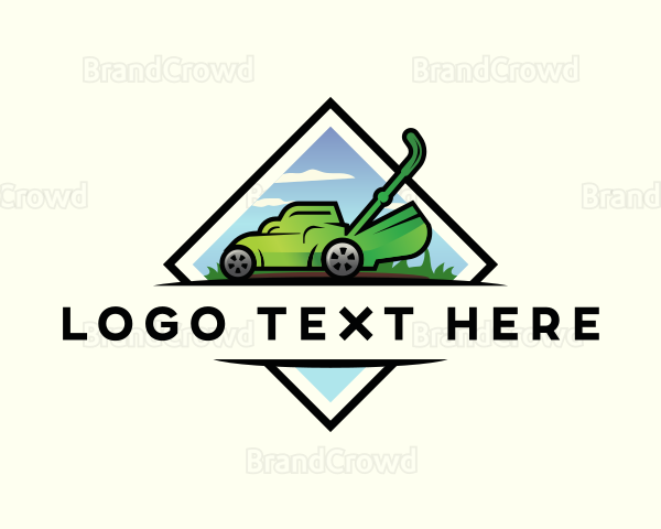 Lawn Care Gardener Logo