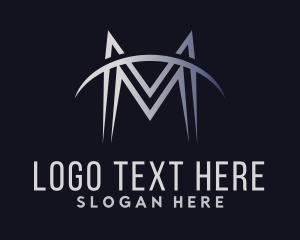 Strike - Silver Letter M logo design