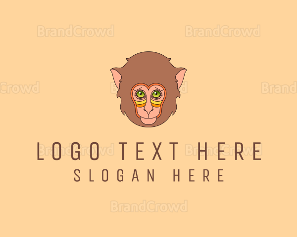 Monkey Head Character Logo